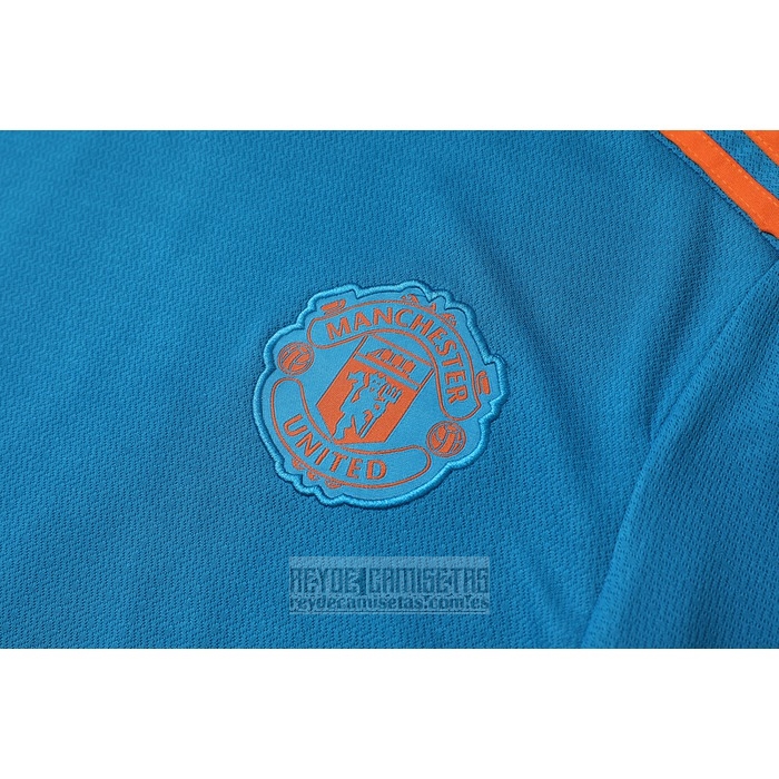 Chandal del Manchester United Manga Corta 2022-2023 Azul - Pantalon Corto